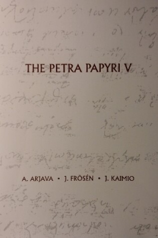 Cover of The Petra Papyri V