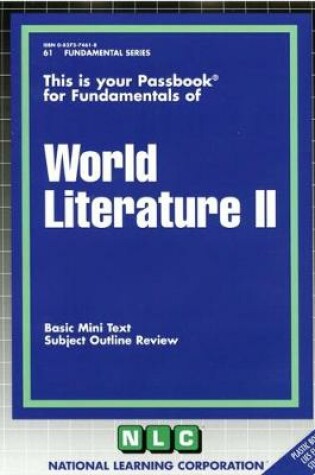 Cover of WORLD LITERATURE II