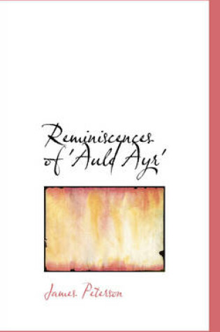 Cover of Reminiscences of 'Auld Ayr'