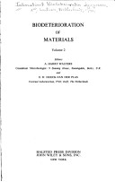 Book cover for Walters: Biodeterioration of Materials