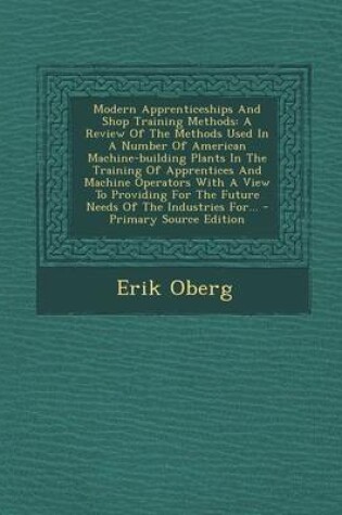 Cover of Modern Apprenticeships and Shop Training Methods