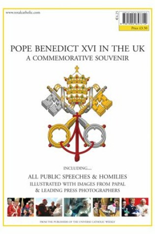 Cover of Pope Benedict in the UK a Commemorative & Souvenir