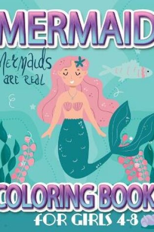 Cover of Mermaid Coloring Book For Girls 4-8