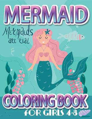 Book cover for Mermaid Coloring Book For Girls 4-8