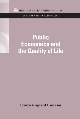 Book cover for Public Economics and the Quality of Life