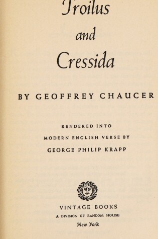 Cover of Troilus and Cressida