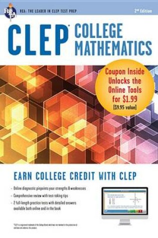 Cover of CLEP College Mathematics Book + Online
