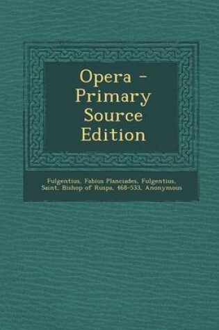 Cover of Opera