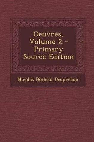 Cover of Oeuvres, Volume 2