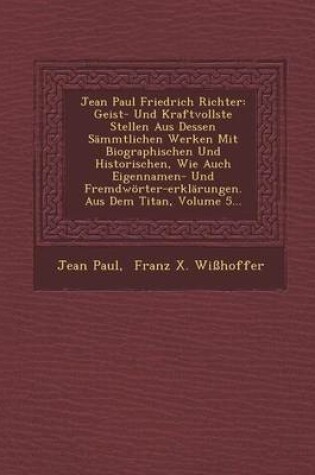 Cover of Jean Paul Friedrich Richter