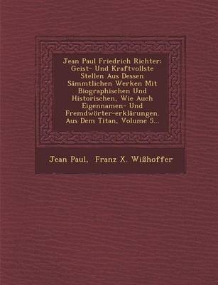 Book cover for Jean Paul Friedrich Richter