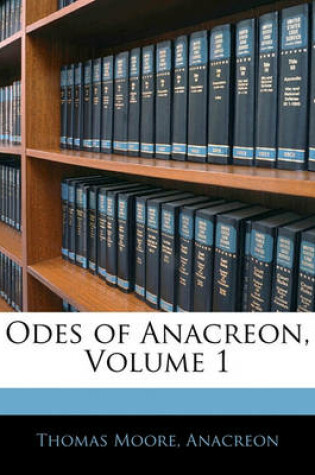 Cover of Odes of Anacreon, Volume 1