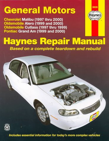 Book cover for General Motors Chevrolet Malibu, Oldsmobile Alero and Cutlass, Pontiac Grand Am Automotive Repair Manual