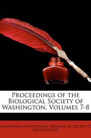 Cover of Proceedings of the Biological Society of Washington, Volumes 7-8