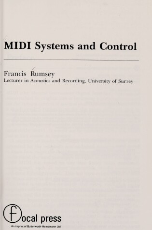 Cover of MIDI Systems and Control