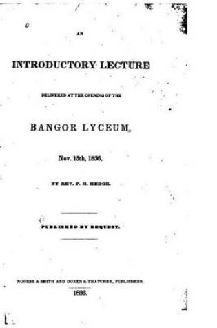 Cover of An Introductory Lecture