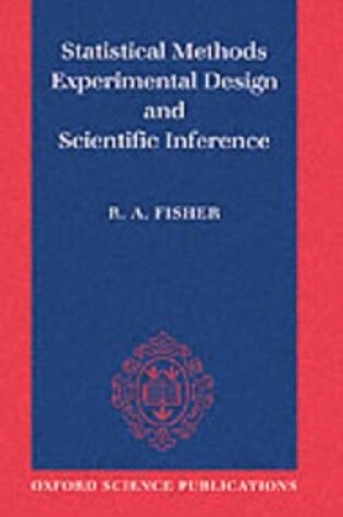 Cover of Statistical Methods, Experimental Design, and Scientific Inference