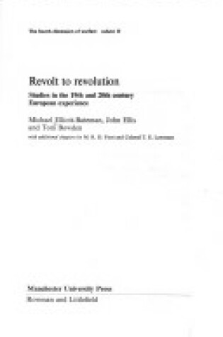 Cover of Revolt to Revolution