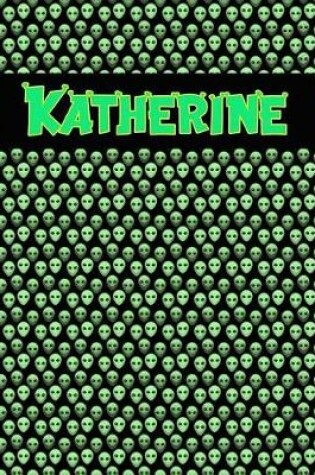 Cover of 120 Page Handwriting Practice Book with Green Alien Cover Katherine