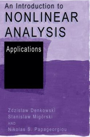 Cover of An Introduction to Nonlinear Analysis: Applications