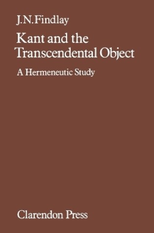 Cover of Kant and the Transcendental Object