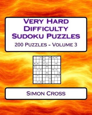 Cover of Very Hard Difficulty Sudoku Puzzles Volume 3