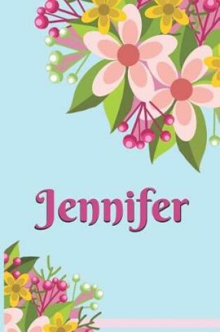 Cover of Jennifer Personalized Blank Lined Journal Notebook