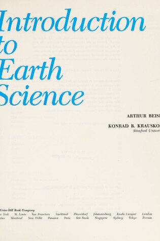 Cover of Introduction to Earth Science