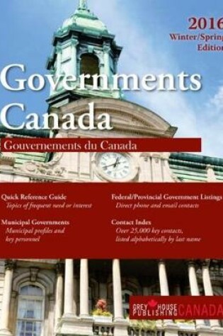 Cover of Governments Canada: Winter/Spring 2016