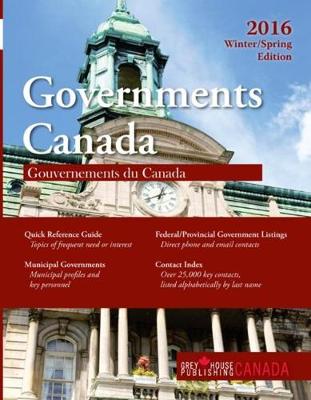 Book cover for Governments Canada: Winter/Spring 2016