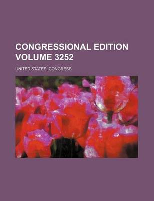 Book cover for Congressional Edition Volume 3252