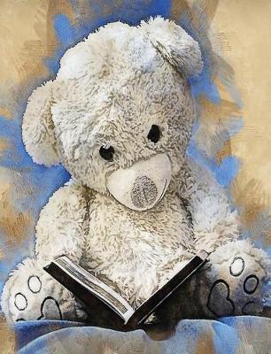 Book cover for Grunge Teddy Bear Journal, Graph Paper