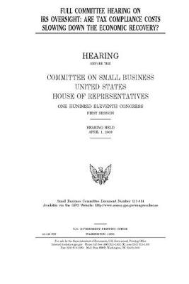 Book cover for Full committee hearing on IRS oversight