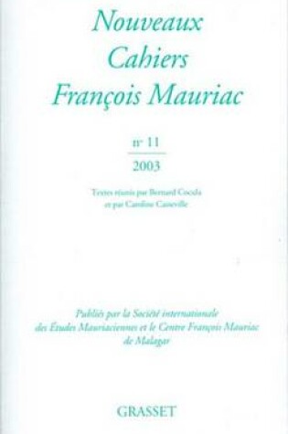 Cover of Nouveaux Cahiers Francois Mauriac N11