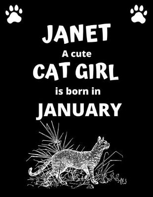 Book cover for JANET a cute cat girl is born in January