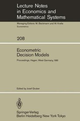 Cover of Econometric Decision Models