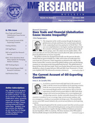 Book cover for IMF Research Bulletin, September 2009