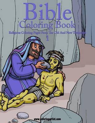 Book cover for Bible Coloring Book 1 - Religious Coloring Pages from the Old and New Testament