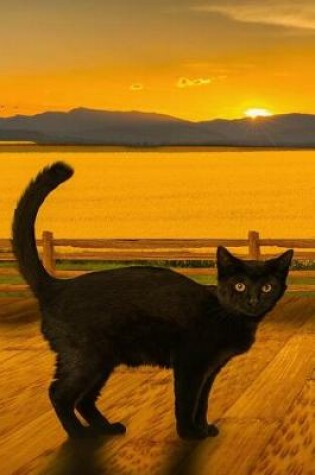 Cover of Cool Black Cat Against a Golden Sky Journal