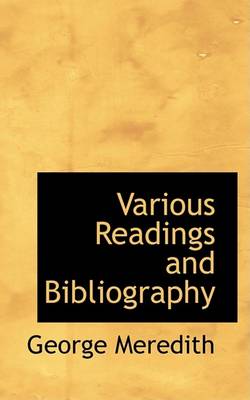 Book cover for Various Readings and Bibliography