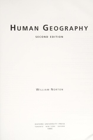 Cover of Human Geography 2ed