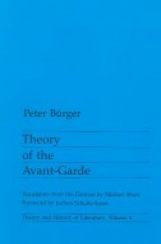 Cover of Theory of Avant-Garde CB