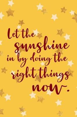 Book cover for Let The Sunshine In By Doing The Right Things Now