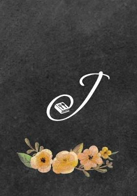 Book cover for Initial Monogram Letter J on Chalkboard