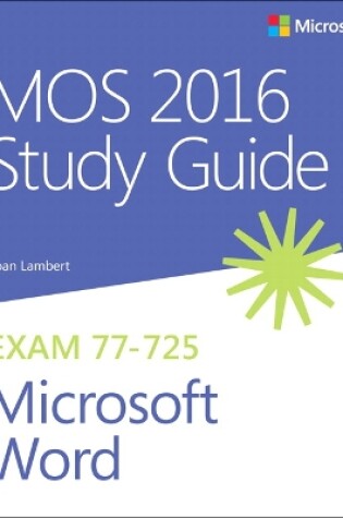 Cover of MOS 2016 Study Guide for Microsoft Word