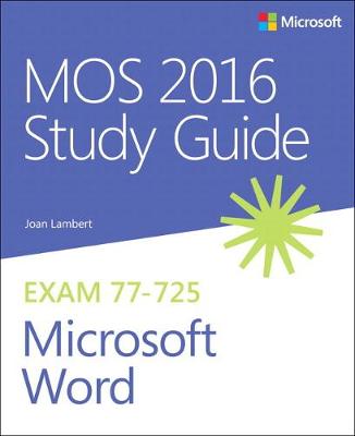 Book cover for MOS 2016 Study Guide for Microsoft Word