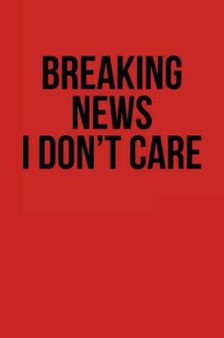 Cover of Breaking News I Don't Care