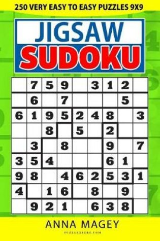 Cover of 250 Very Easy to Easy Jigsaw Sudoku Puzzles 9x9