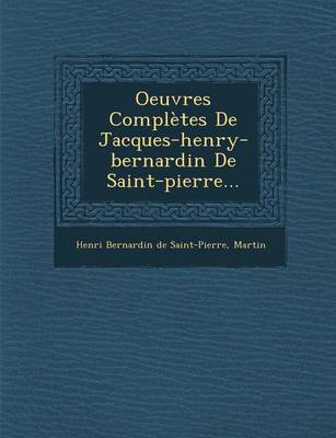 Book cover for Oeuvres Completes de Jacques-Henry-Bernardin de Saint-Pierre...