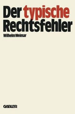 Cover of Der Typische Rechtsfehler